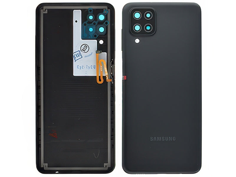 Cover Batteria + Vetrino Camera + Tasti Laterali Nero per Samsung SM-A125 Galaxy A12