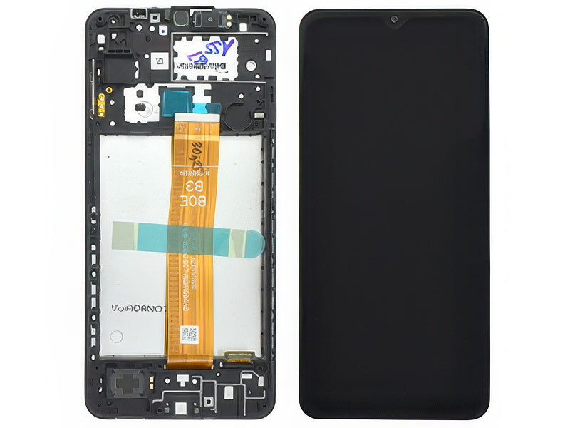 Lcd + Touchscreen + Frame + Suoneria + Altoparlante Nero per Samsung SM-A127 Galaxy A12