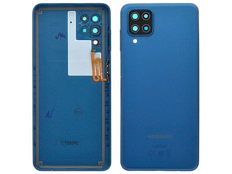 Cover Batteria + Vetrino Camera + Tasti Laterali + Lettore Impronta Blu per Samsung SM-A127 Galaxy A12
