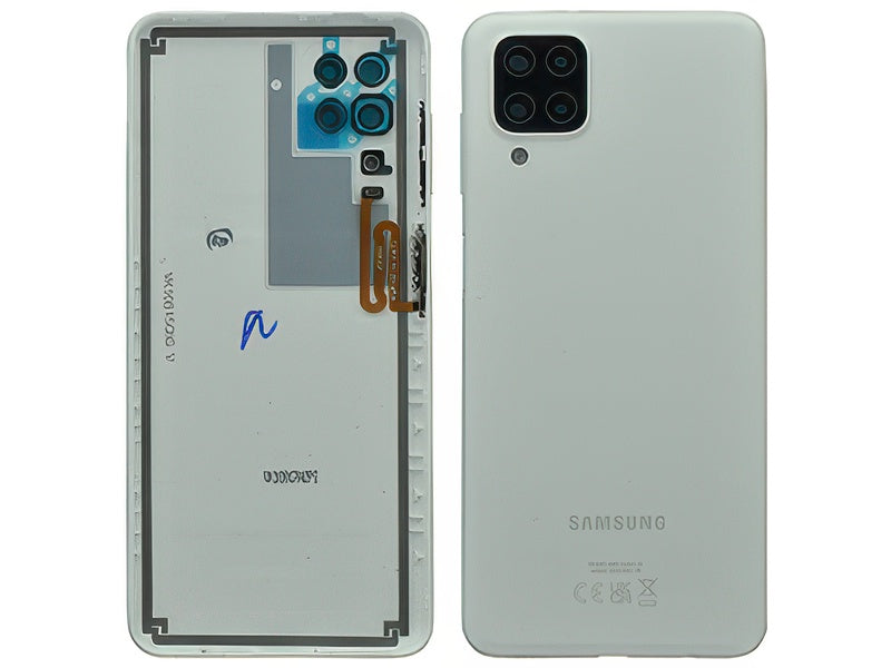 Cover Batteria + Vetrino Camera + Tasti Laterali + Lettore Impronta Bianco per Samsung SM-A127 Galaxy A12