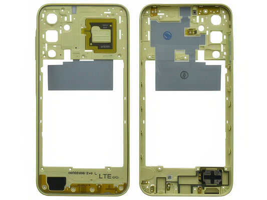 Guscio frontale + Frame Supporto Lcd + Antenna NFC + Tasto Volume Giallo per Samsung SM-A155 Galaxy A15 4G