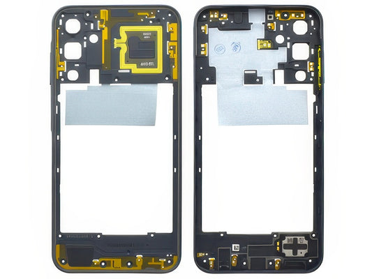 Guscio frontale + Frame Supporto Lcd + Antenna NFC + Tasto Volume Nero per Samsung SM-A156 Galaxy A15 5G