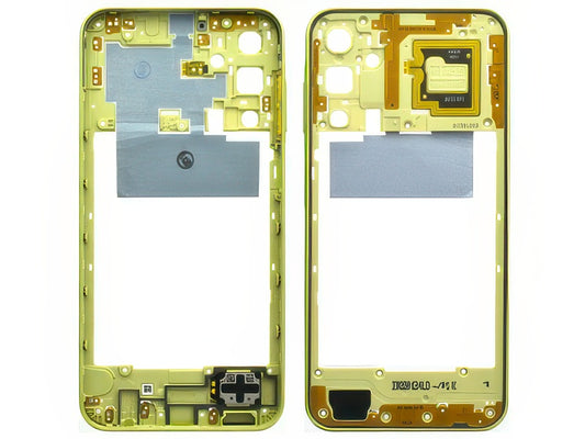 Guscio frontale + Frame Supporto Lcd + Antenna NFC + Tasto Volume Giallo per Samsung SM-A156 Galaxy A15 5G