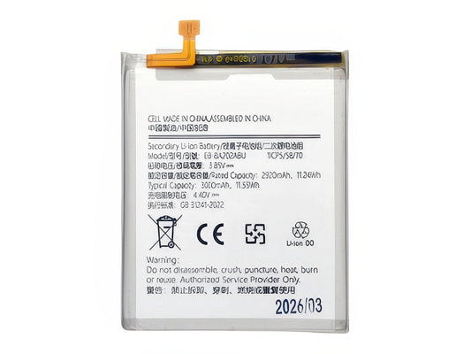 Batteria Litio 3000 mAh slim per Samsung SM-A202 Galaxy A20e