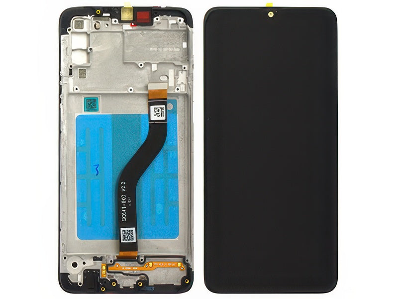 Display Lcd Incell Nero con Frame No sensore proxy e Lettore impronta Qualità Ottima per Samsung SM-A207 Galaxy A20s