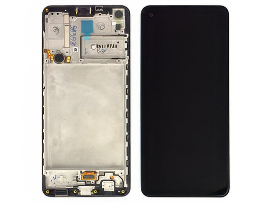 Display Lcd Rigenerato Nero con Frame Qualità Premium per Samsung SM-A217 Galaxy A21s