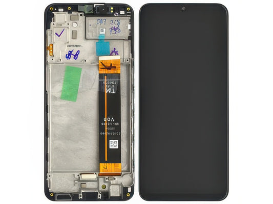 Lcd + Touchscreen + Frame + Swich Tasto Volume + Altoparlante Nero per Samsung SM-A236 Galaxy A23 5G
