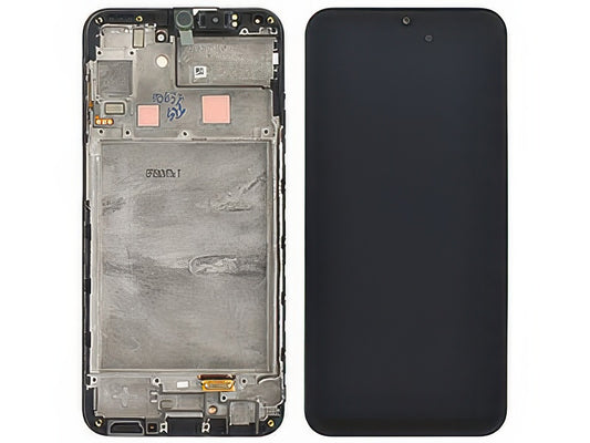 Lcd + Touch Screen + Frame + Switch Tasti Volume Nero per Samsung SM-A245 Galaxy A24