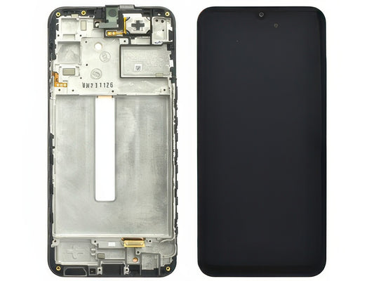 Lcd + Touchscreen + Frame + Swich Tasti Volume Nero per Samsung SM-A256 Galaxy A25 5G