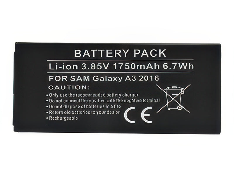 Batteria Litio 1750 mAh slim per Samsung SM-A310 Galaxy A3 2016