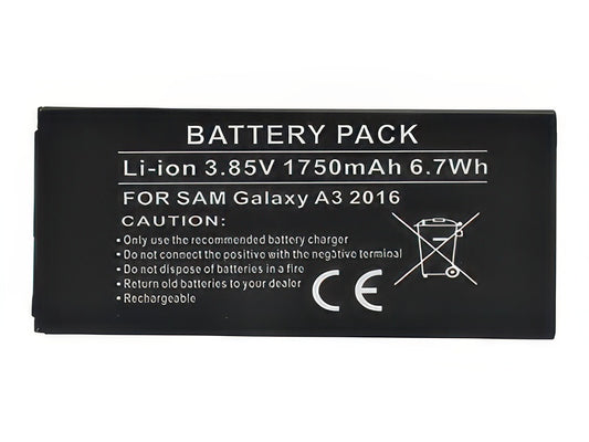Batteria Litio 1750 mAh slim per Samsung SM-A310 Galaxy A3 2016