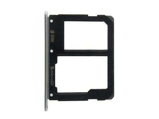 Sportello Sim card/SD Card + Alloggio Argento per vers. Nero per Samsung SM-A310 Galaxy A3 2016