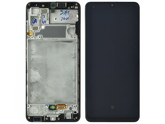 Lcd + Touchscreen + Frame + Switch Tasti Laterali + Altoparlante Awesome Black per Samsung SM-A325 Galaxy A32