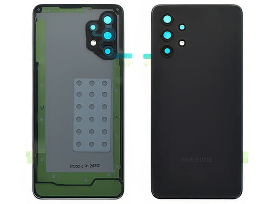 Cover Batteria + Cover Camera completo + Adesivi Awesome Black per Samsung SM-A325 Galaxy A32
