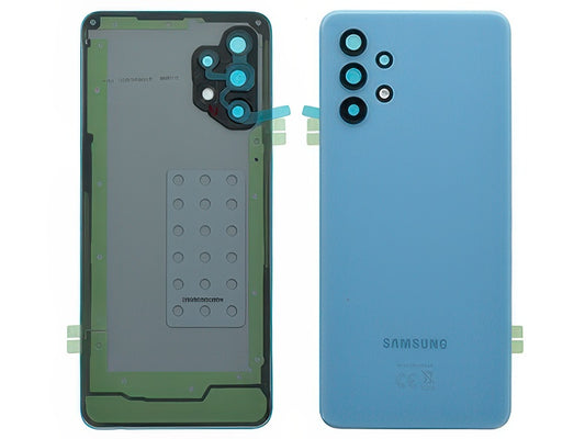 Cover Batteria + Cover Camera completo + Adesivi Awesome Blue per Samsung SM-A325 Galaxy A32