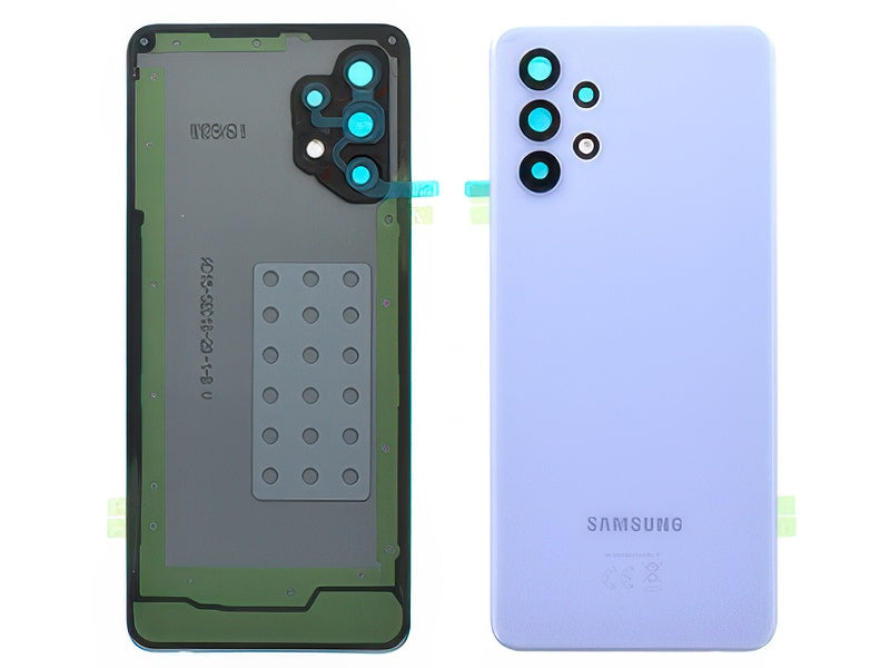 Cover Batteria + Cover Camera completo + Adesivi Awesome Violet per Samsung SM-A325 Galaxy A32