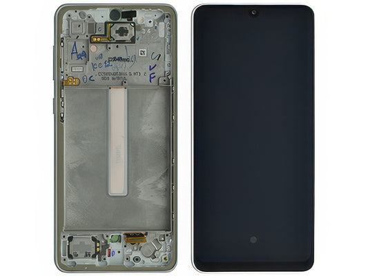 Lcd + Touchscreen + Frame +Tasti Laterali + Suoneria + Altoparlante Awesome White per Samsung SM-A336 Galaxy A33 5G