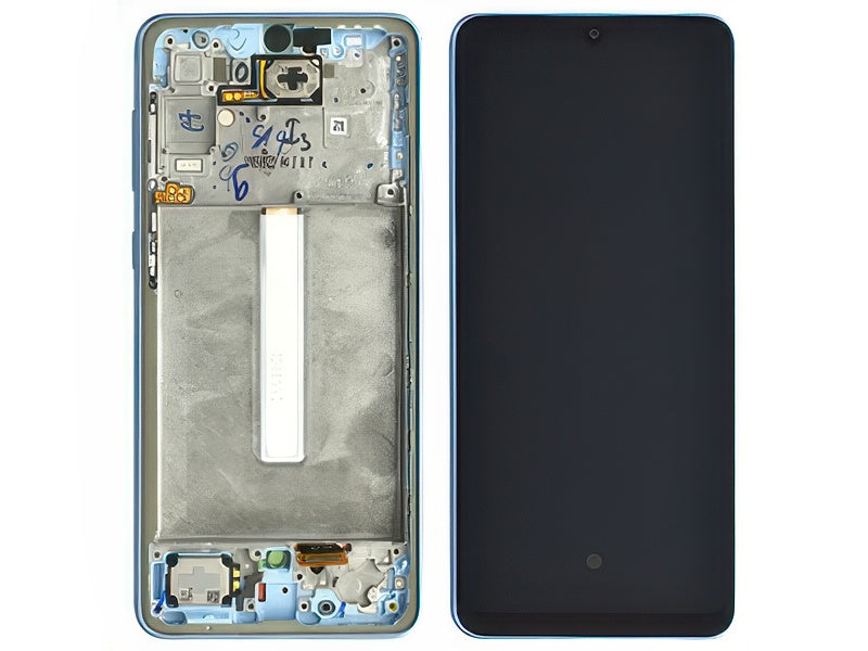Lcd +Touchscreen + Frame + Tasti Laterali + Suoneria + Altoparlante Awesome Blue per Samsung SM-A336 Galaxy A33 5G