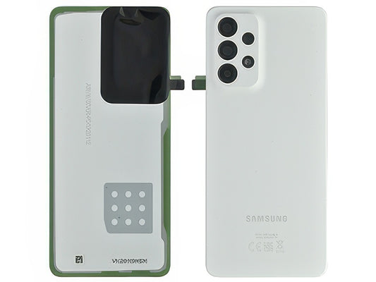 Cover Batteria + Vetrino Camera + Adesivi Awesome White per Samsung SM-A336 Galaxy A33 5G