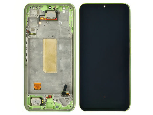 Lcd +Touchscreen + Frame + Tasti Laterali + Suoneria + Altoparlante Awesome Lime per Samsung SM-A346 Galaxy A34 5G