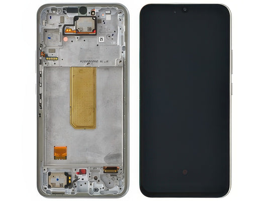 Lcd +Touchscreen + Frame + Tasti Laterali + Suoneria + Altoparlante Awesome Silver per Samsung SM-A346 Galaxy A34 5G