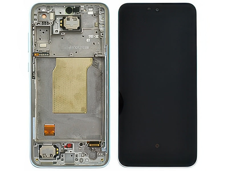 Lcd +Touchscreen + Frame + Tasti Laterali Awesome Ice Blue per Samsung SM-A356 Galaxy A35 5G