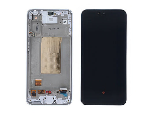 Lcd + Touch Screen + Frame + Tasti Laterali Awesome White per Samsung SM-A376 Galaxy A37 5G
