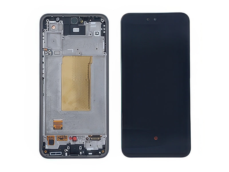 Lcd + Touchscreen + Frame + Tasti Laterali Awesome Charcoal per Samsung SM-A376 Galaxy A37 5G