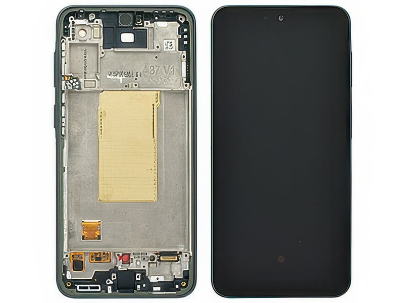 Lcd + Touchscreen + Frame + Tasti Laterali Awesome Graygreen per Samsung SM-A376 Galaxy A37 5G