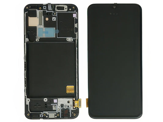 Display Lcd Incell Nero con Frame No sensore proxy e Lettore impronta Qualità Ottima per Samsung SM-A405 Galaxy A40