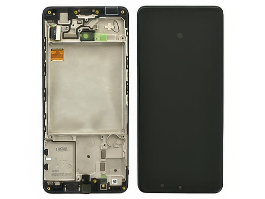 Display Lcd Incell Nero con Frame No sensore proxy e Lettore impronta Qualità Ottima per Samsung SM-A415 Galaxy A41