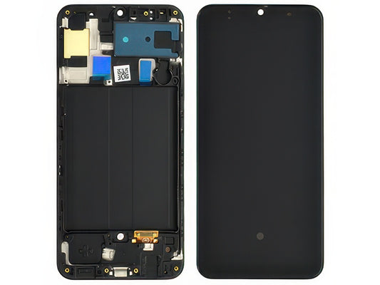 Display Lcd Soft Oled Nero con Frame Qualità Eccelsa per Samsung SM-A505 Galaxy A50