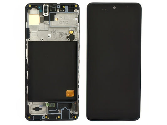 Display Lcd Soft Oled Nero con Frame Qualità Eccelsa per Samsung SM-A515 Galaxy A51