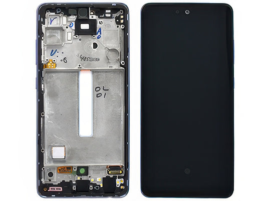 Lcd + Touchscreen + Frame + Tasti Laterali Awesome Violet per Samsung SM-A525 Galaxy A52