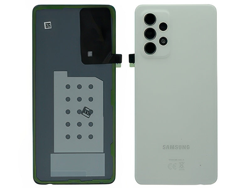Cover Batteria + Cover Camera completo + Adesivi Awesome White per Samsung SM-A525 Galaxy A52