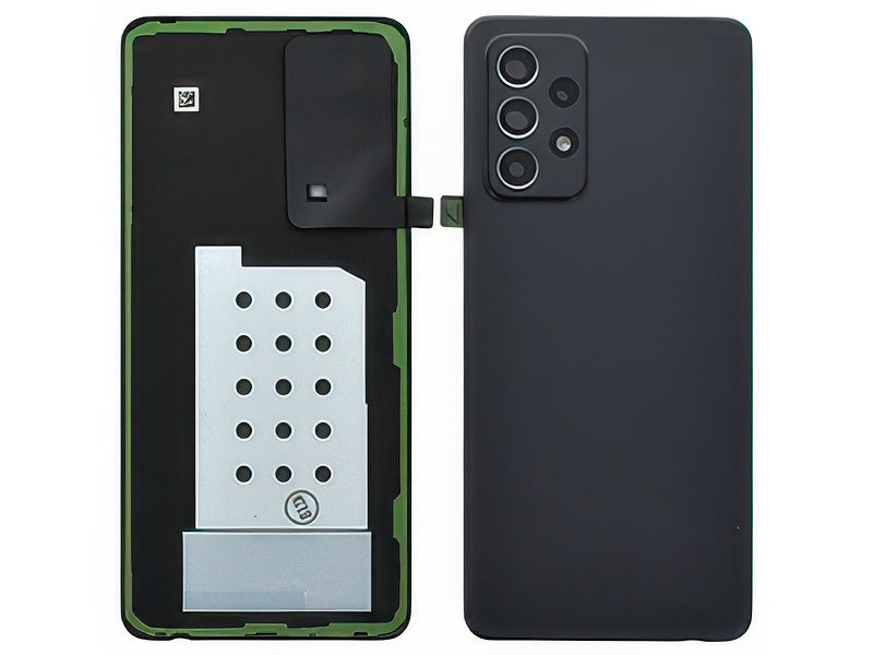 Cover Batteria + Cover Camera completo + Adesivi Awesome Black per Samsung SM-A526 Galaxy A52 5G