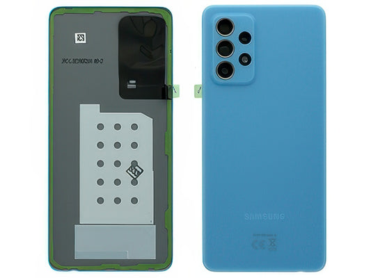 Cover Batteria + Cover Camera completo + Adesivi Awesome Blue per Samsung SM-A526 Galaxy A52 5G