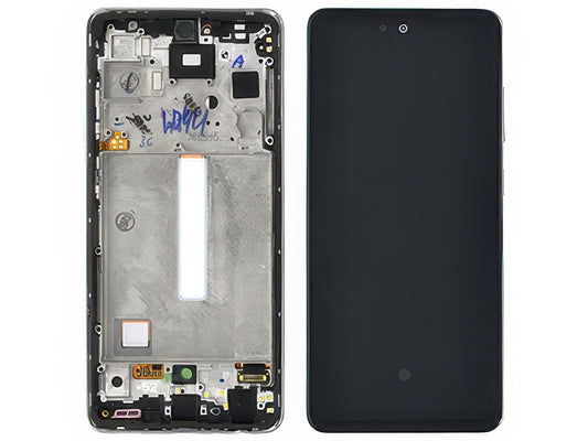 Lcd + Touchscreen + Frame + Tasti Laterali Awesome White per Samsung SM-A528 Galaxy A52s 5G