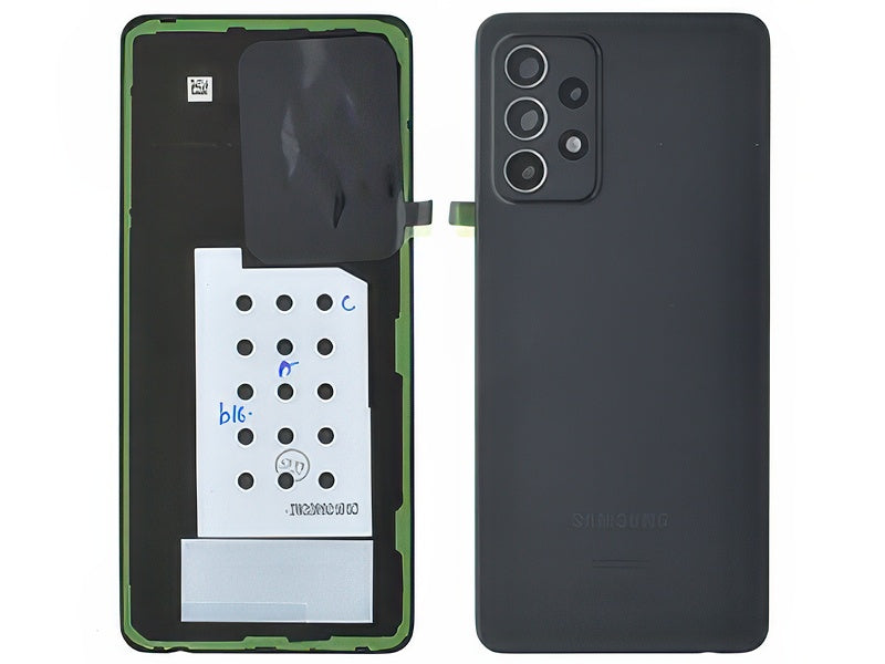 Cover Batteria + Cover Camera completo + Adesivi Awesome Black per Samsung SM-A528 Galaxy A52s 5G