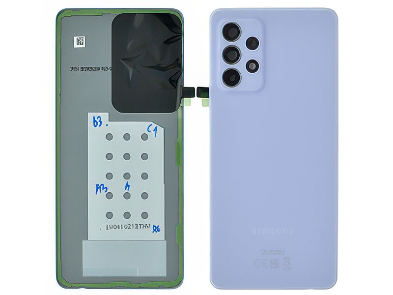 Cover Batteria + Cover Camera completo + Adesivi Awesome Violet per Samsung SM-A528 Galaxy A52s 5G