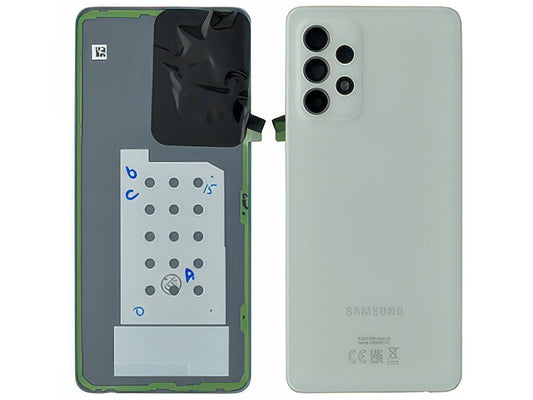 Cover Batteria + Cover Camera completo + Adesivi Awesome White per Samsung SM-A528 Galaxy A52s 5G