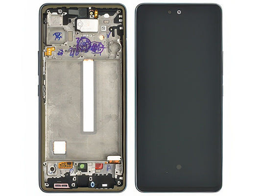 Lcd + Touchscreen + Frame + Tasti Laterali + Altoparlante Awesome Black per Samsung SM-A536 Galaxy A53 5G