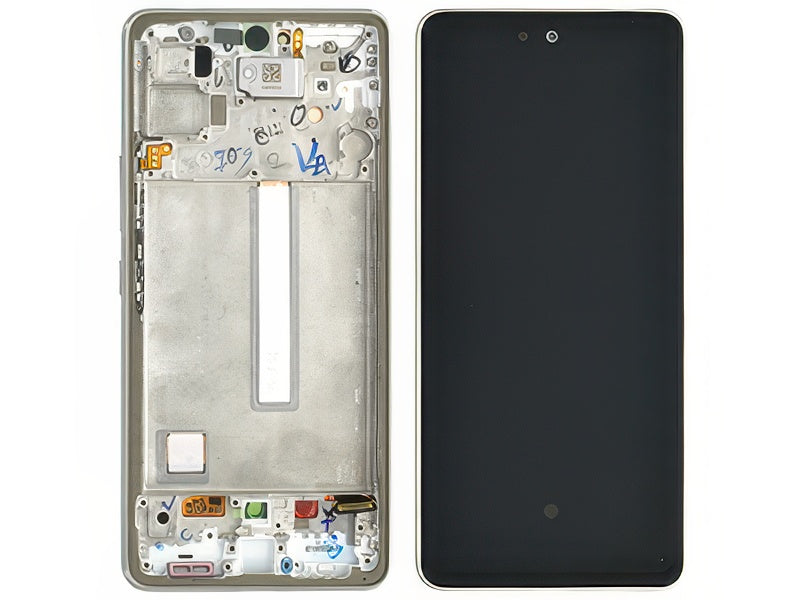 Lcd + Touchscreen + Frame + Tasti Laterali + Altoparlante Awesome White per Samsung SM-A536 Galaxy A53 5G