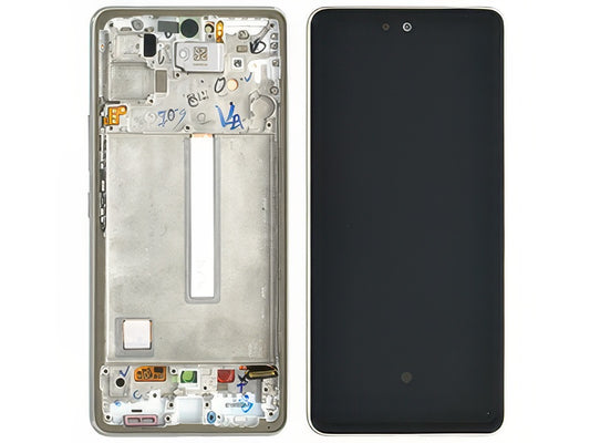 Lcd + Touchscreen + Frame + Tasti Laterali + Altoparlante Awesome White per Samsung SM-A536 Galaxy A53 5G