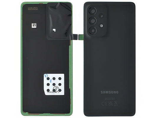Cover Batteria + Vetrino Camera + Adesivi Awesome Black per Samsung SM-A536 Galaxy A53 5G