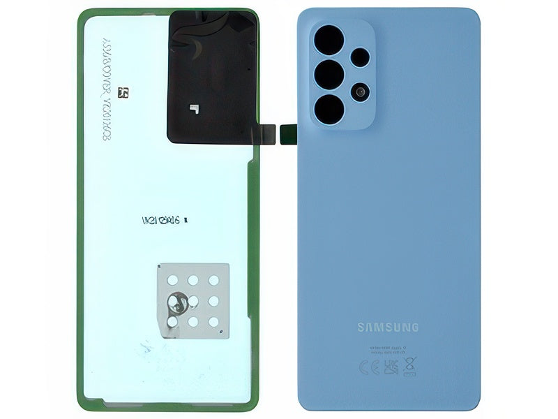 Cover Batteria + Vetrino Camera + Adesivi Awesome Blue per Samsung SM-A536 Galaxy A53 5G