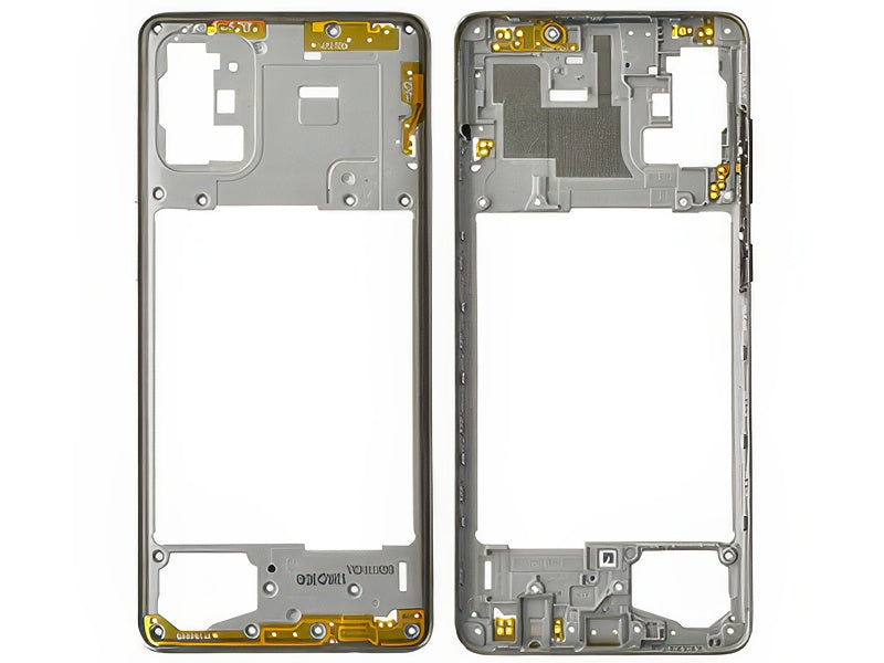 Rear Cover + Tasti Laterali Argento per Samsung SM-A715 Galaxy A71