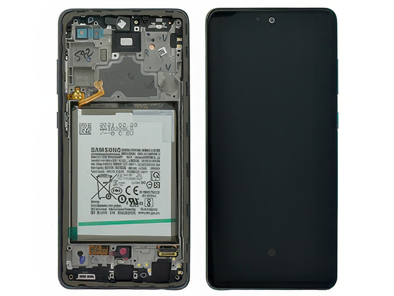 Lcd + Touchscreen + Frame + Batteria + Tasti Laterali Awesome Black per Samsung SM-A725 Galaxy A72