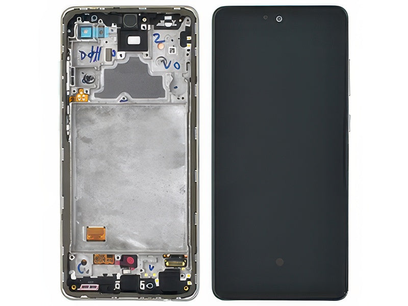 Lcd + Touchscreen + Frame + Tasti Laterali Awesome White per Samsung SM-A725 Galaxy A72