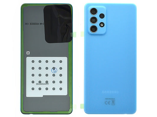 Cover Batteria + Cover Camera completo + Adesivi Awesome Blue per Samsung SM-A725 Galaxy A72